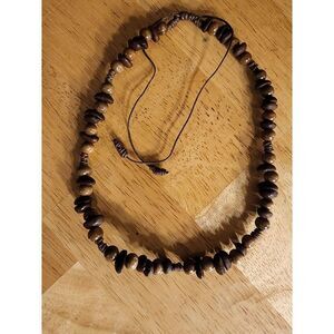 El Refugio Handmade Coffee Bean Choker Necklace NWOT